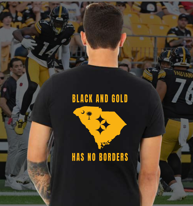 Palmetto State Tee - Black & Gold Has No Borders