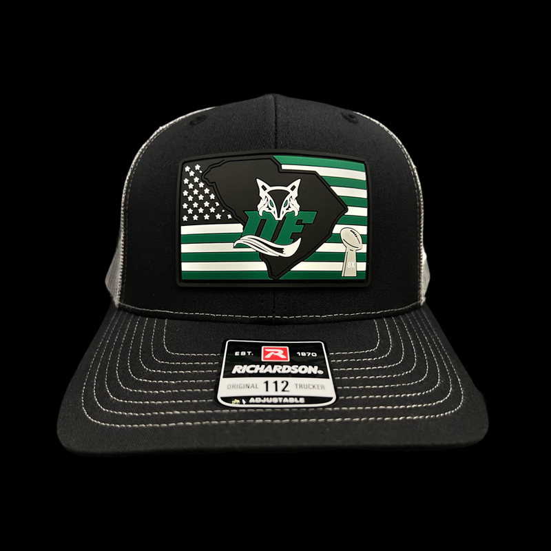 803 Dutch Fork 8X Champion Black Steel Trucker Hat