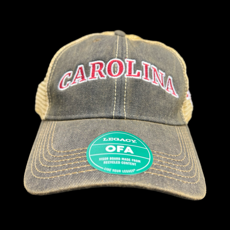 Legacy Carolina 803 Vintage Black Khaki Relaxed Trucker Hat