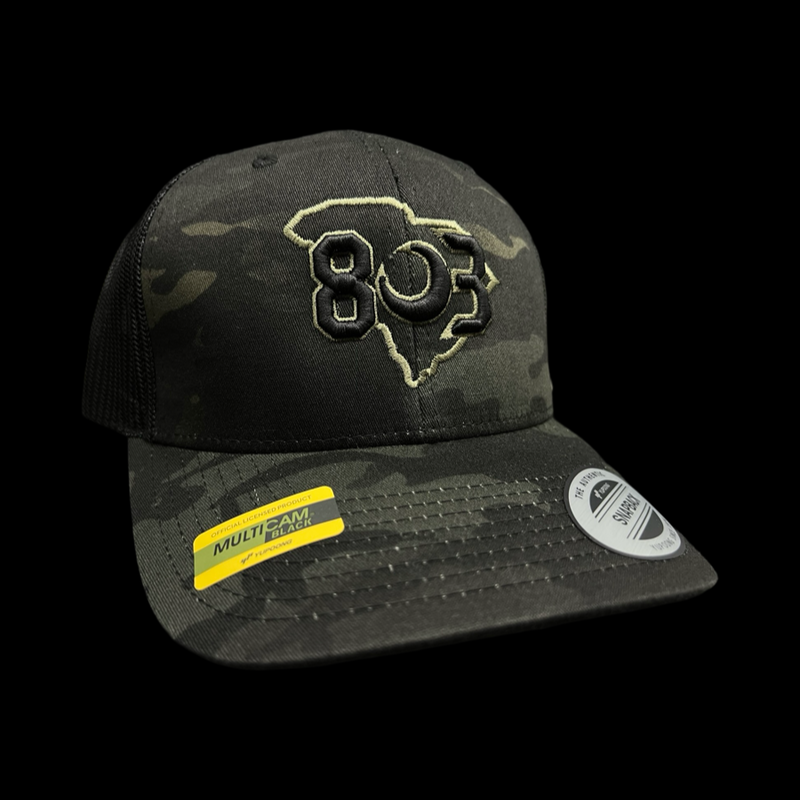 803 GEN II Black Camo Trucker Hat