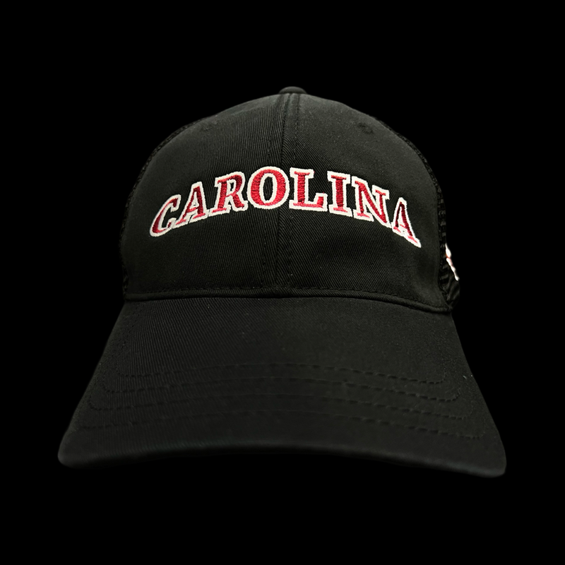 803 Richardson 111 Relaxed Carolina Black Trucker Hat