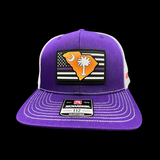 Richardson 112 Trucker Purple White Clemson Performance PVC Hat