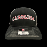 864 Richardson 112 Snapback Carolina Black Steel Trucker Hat