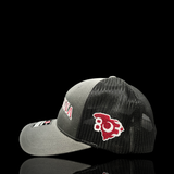 803 Richardson Carolina Charcoal Black Low Profile Trucker Hat