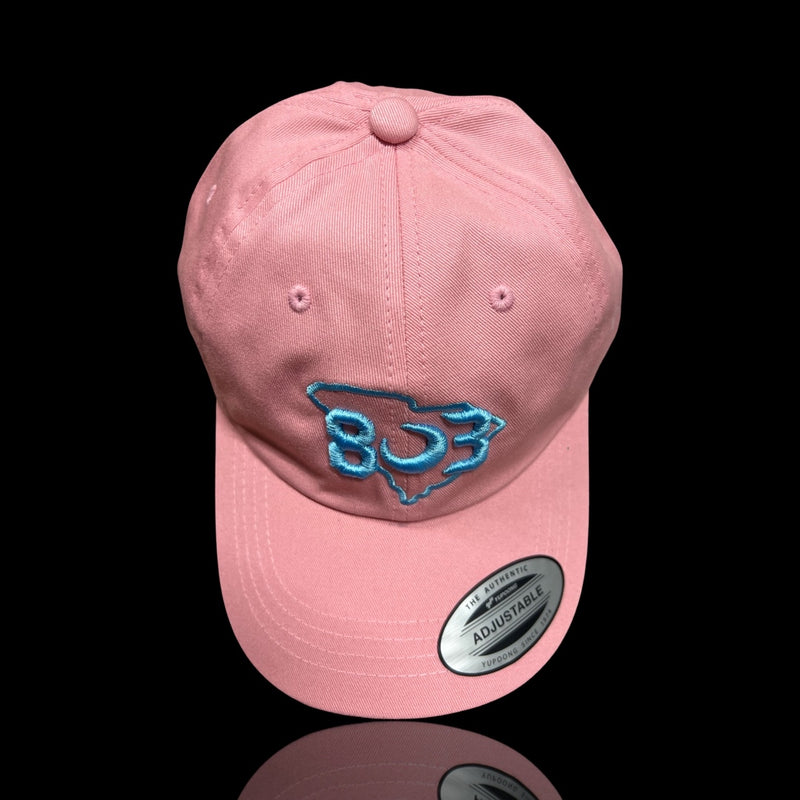 803 Yupoong Adjustable Pink Blue Cleanup Hat