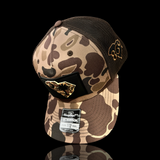 864 Richardson Brown Duck Camo Blackout Performance PVC Patch Trucker