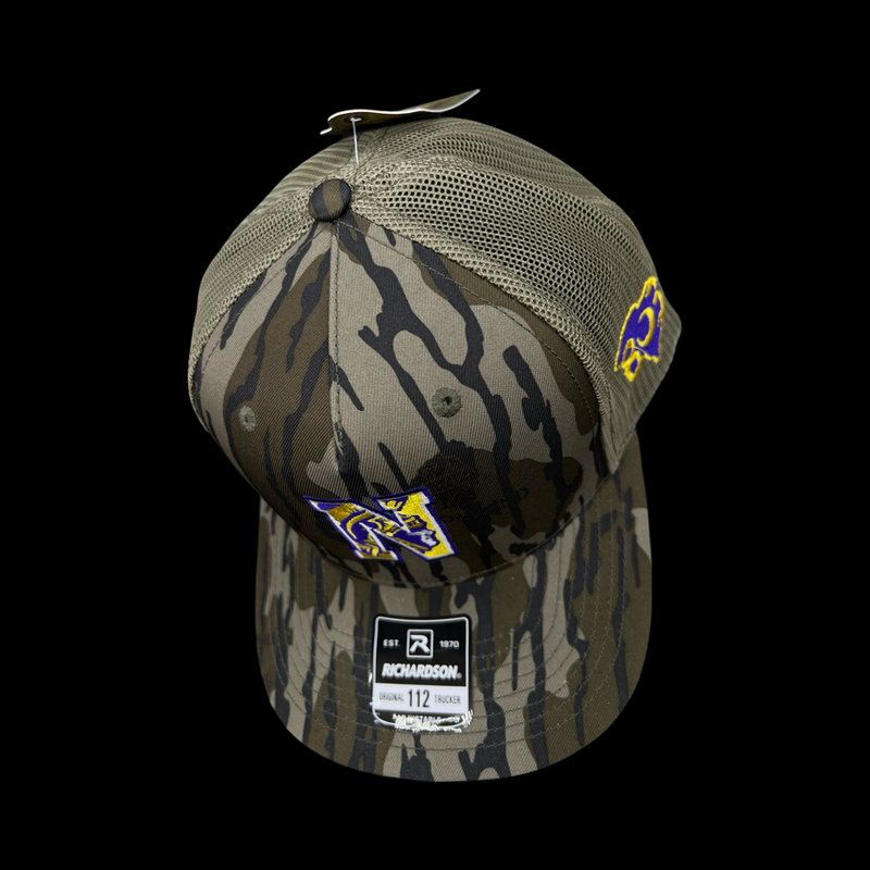 R112 Bottomland Trucker Northwestern Trojans 803 Special Edition Camo Hat