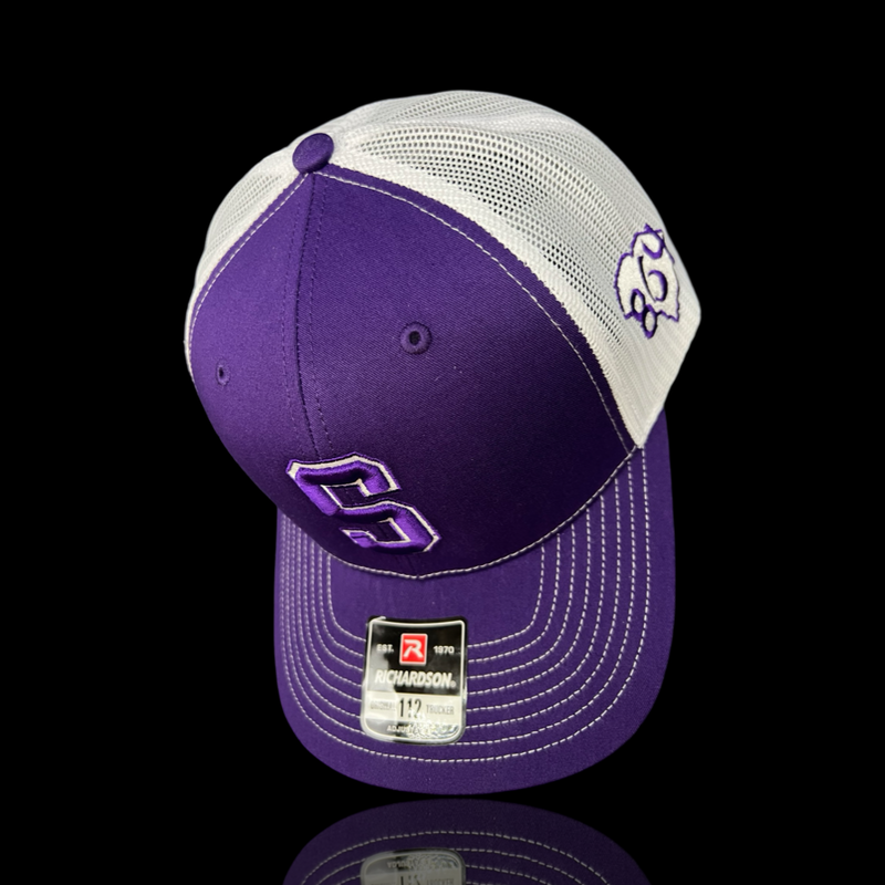 Saluda Tigers 864 Special Edition 3D Purple White Trucker Hat