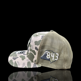 843 Richardson Marsh Duck Camo Betsy Ross Performance PVC Trucker