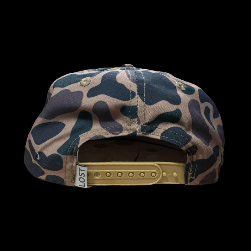 803 Lost Duck Oldscool Chocolate Camo Relaxed Rope Hat