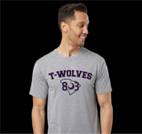 T-Wolves 803 Special Edition Unisex Performance Distressed Flag Tee - White Knoll Youth Football and Cheer Fundraiser