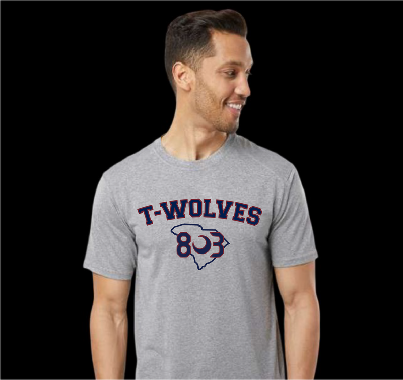 T-Wolves 803 Special Edition Unisex Performance Distressed Flag Tee - White Knoll Youth Football and Cheer Fundraiser