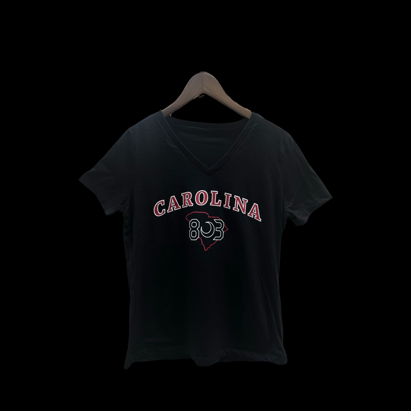 Carolina 803 Women’s Black Premium Relaxed Vneck Tee