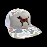 803 Lost Dog Oldscool White Sand Flat Bill Camo Hat