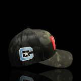 Citadel Big Red Peformance PVC Patch Black Multicam Trucker Hat