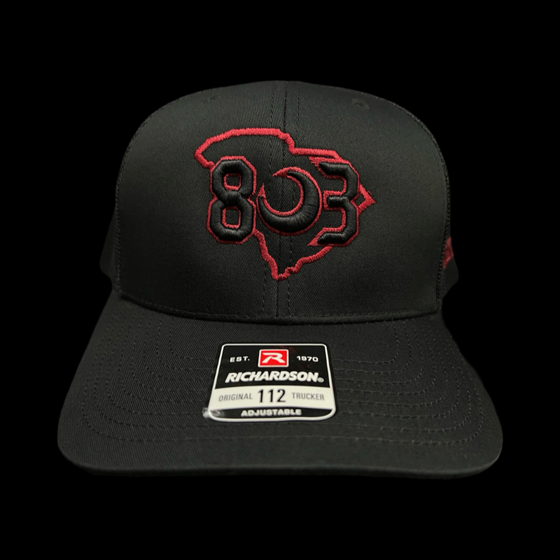 Richardson 803 Carolina Black 2nd Gen Trucker Hat