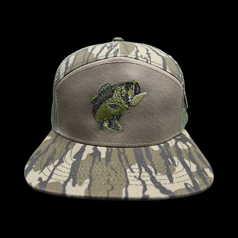 803 Lost Bass Bottomland 7 Panel Flatbill Hat