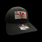 Richardson 115 Snap Hometown Rooster Black Performance Low Profile Trucker Hat