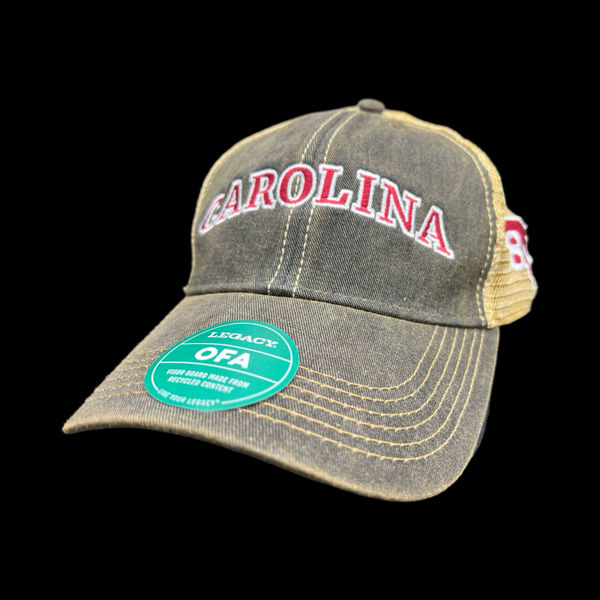 Legacy Carolina 803 Vintage Black Khaki Relaxed Trucker Hat