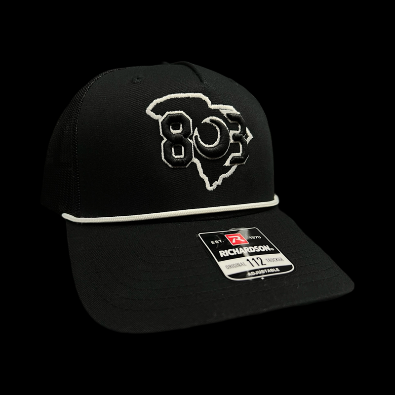 Richardson 803 GEN II Black Rope Trucker Hat