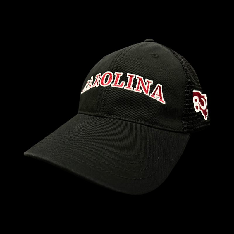 803 Richardson 111 Relaxed Carolina Black Trucker Hat