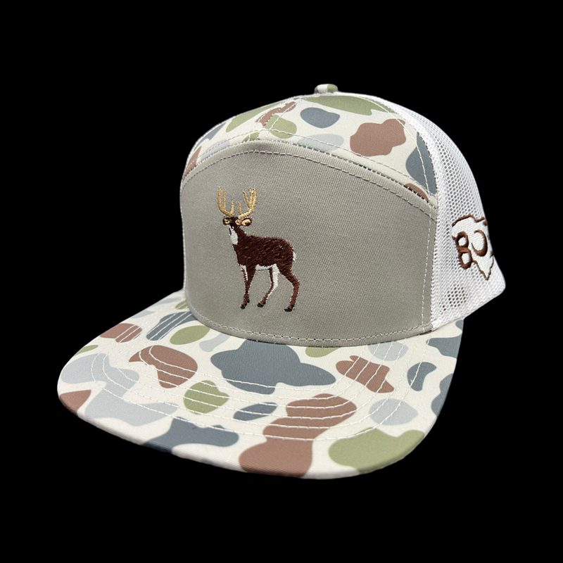 803 Lost Deer Brackish 7 Panel Flatbill Hat