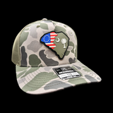 843 Richardson Marsh Duck Camo Betsy Ross Performance PVC Trucker