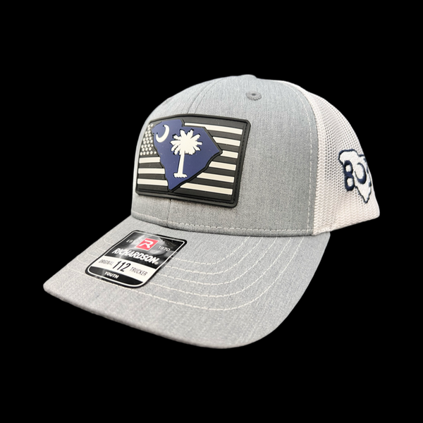 Richardson Youth 803 Heather White Performance PVC Patch Trucker Hat