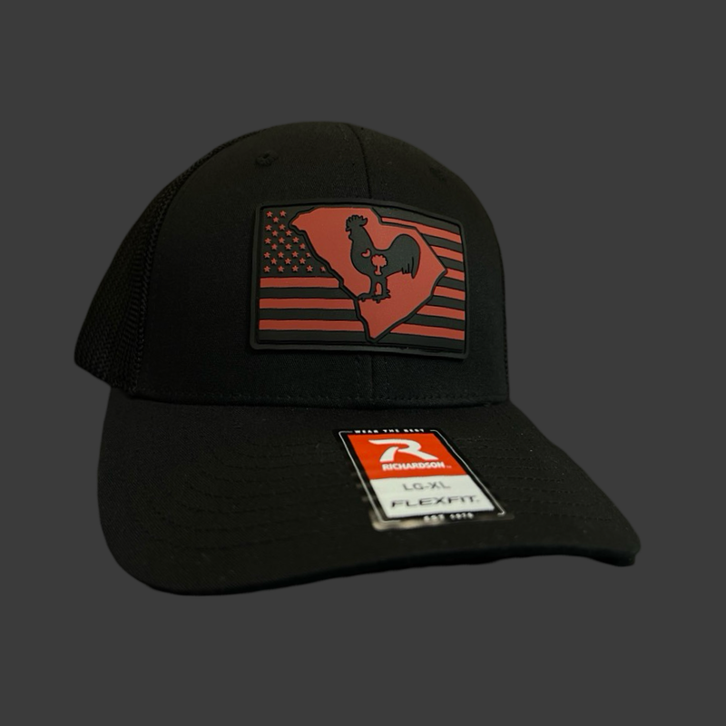 Richardson 110 Fitted Hometown Rooster Black Performance Hat