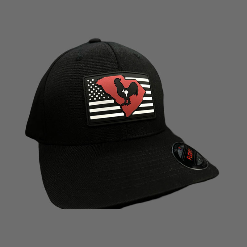 Flexfit Carolina Hometown Rooster Black Fitted Cotton Hat