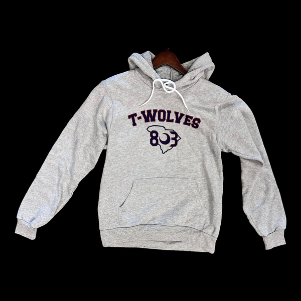 White Knoll T-WOLVES 803 Special Edition Unisex Performance Distressed Flag Hoodie