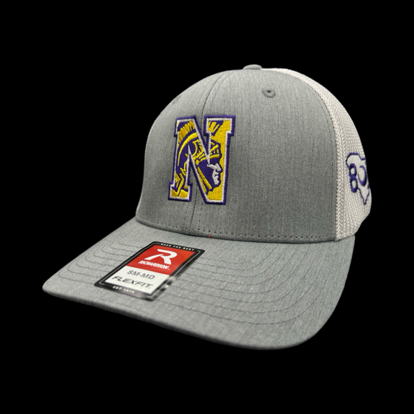 R110 Fitted Northwestern Trojans 803 Special Edition Heather White Hat