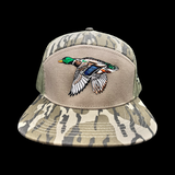 803 Lost Duck Bottomland 7 Panel Flat Bill Camo Hat