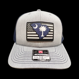 803 Richardson Heather Navy Performance PVC Trucker Hat