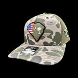 803 Richardson Marsh Duck Camo Betsy Ross Performance PVC Trucker