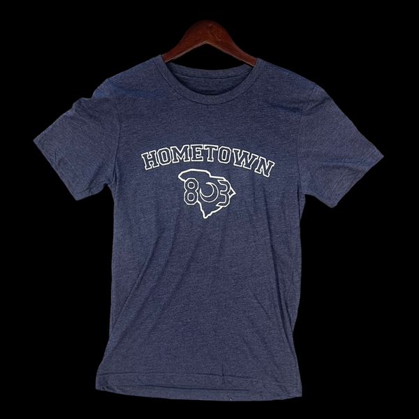 Hometown 803 Palmetto Moon Heather Navy Distressed Flag Tee