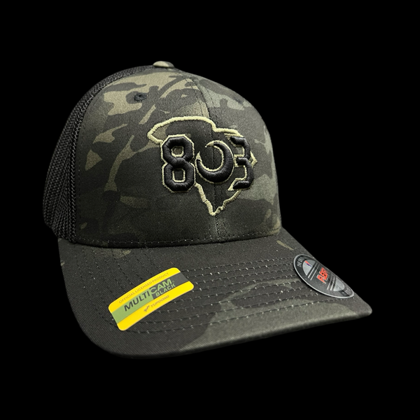 Flexfit 803 GEN II Black Camo Fitted Hat