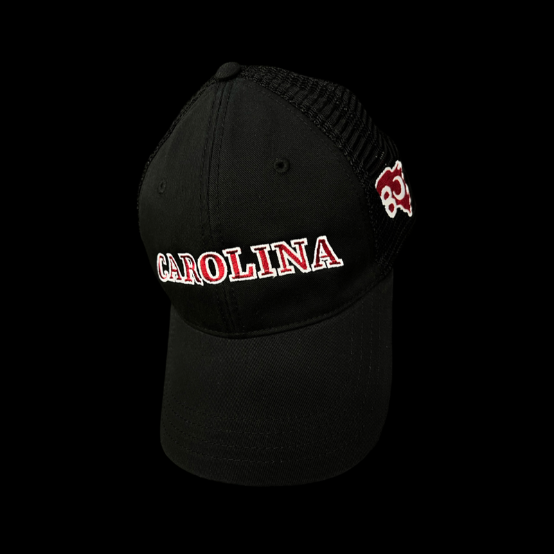 803 Richardson 111 Relaxed Carolina Black Trucker Hat