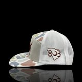 803 Lost Dog Oldscool White Sand Flat Bill Camo Hat