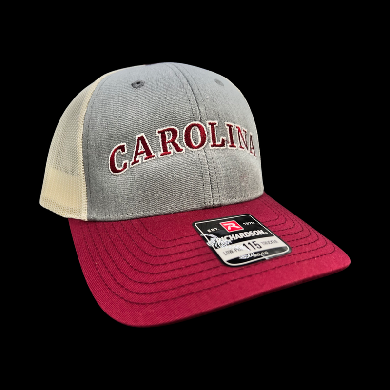 Richardson 115 Low Profile Carolina Garnet Heather Birch Trucker Hat