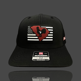 Richardson 112 Snap Hometown Rooster Black Performance Trucker Hat