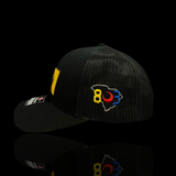 Richardson 112 Black and Gold Has No Borders Trucker Hat