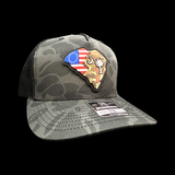 Richardson Black Duck Camo Betsy Ross Performance PVC Trucker Hat