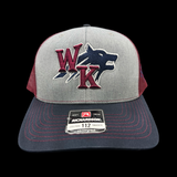 PRE-SALE: Richardson Navy Heather Maroon 3D Trucker Hat -  White Knoll Youth Football and Cheer Fundraiser