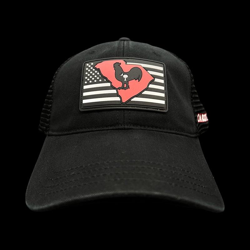 Richardson 111 Relaxed Hometown Rooster Black Trucker Hat