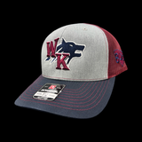 PRE-SALE: Richardson Navy Heather Maroon 3D Trucker Hat -  White Knoll Youth Football and Cheer Fundraiser