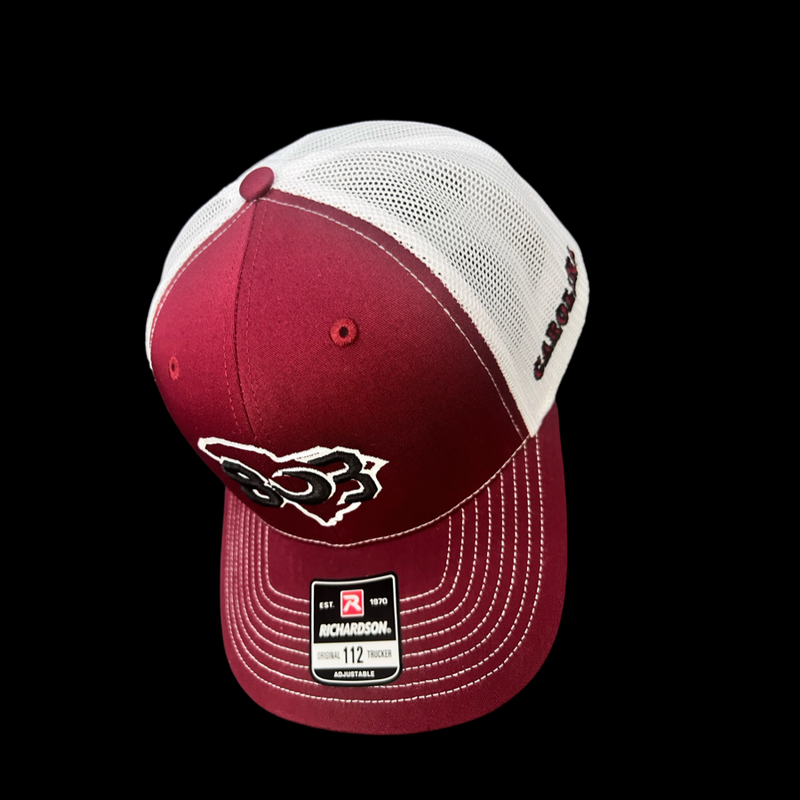 Richardson 803 Carolina Garnet White 2nd Gen Trucker Hat