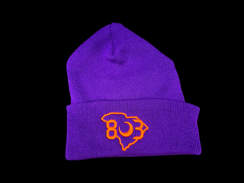 Purple Orange 803 Cold Weather Beanie