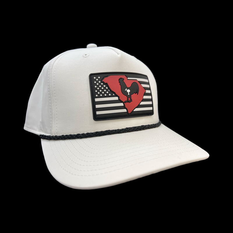 Richardson 258 Hometown Rooster White Performance Rope Trucker Hat