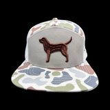 803 Lost Dog Oldscool White Sand Flat Bill Camo Hat